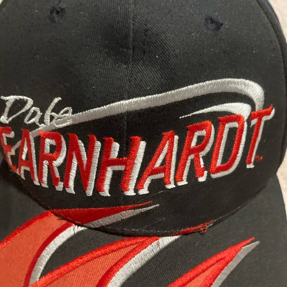 Dale Earnhardt #3 Black Red Flamed Ball Cap Vintage Memorabilia #3 - Picture 3 of 9